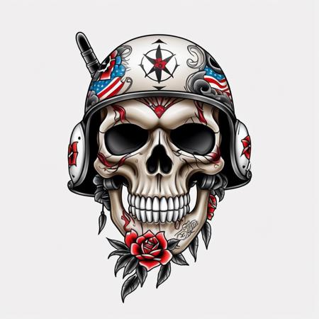 00135-2157641698-_lora_Traditional_Tattoos_0.65_ modern military helmet in style of tr4dt4t, traditional tattoo, white background, american, skul.png